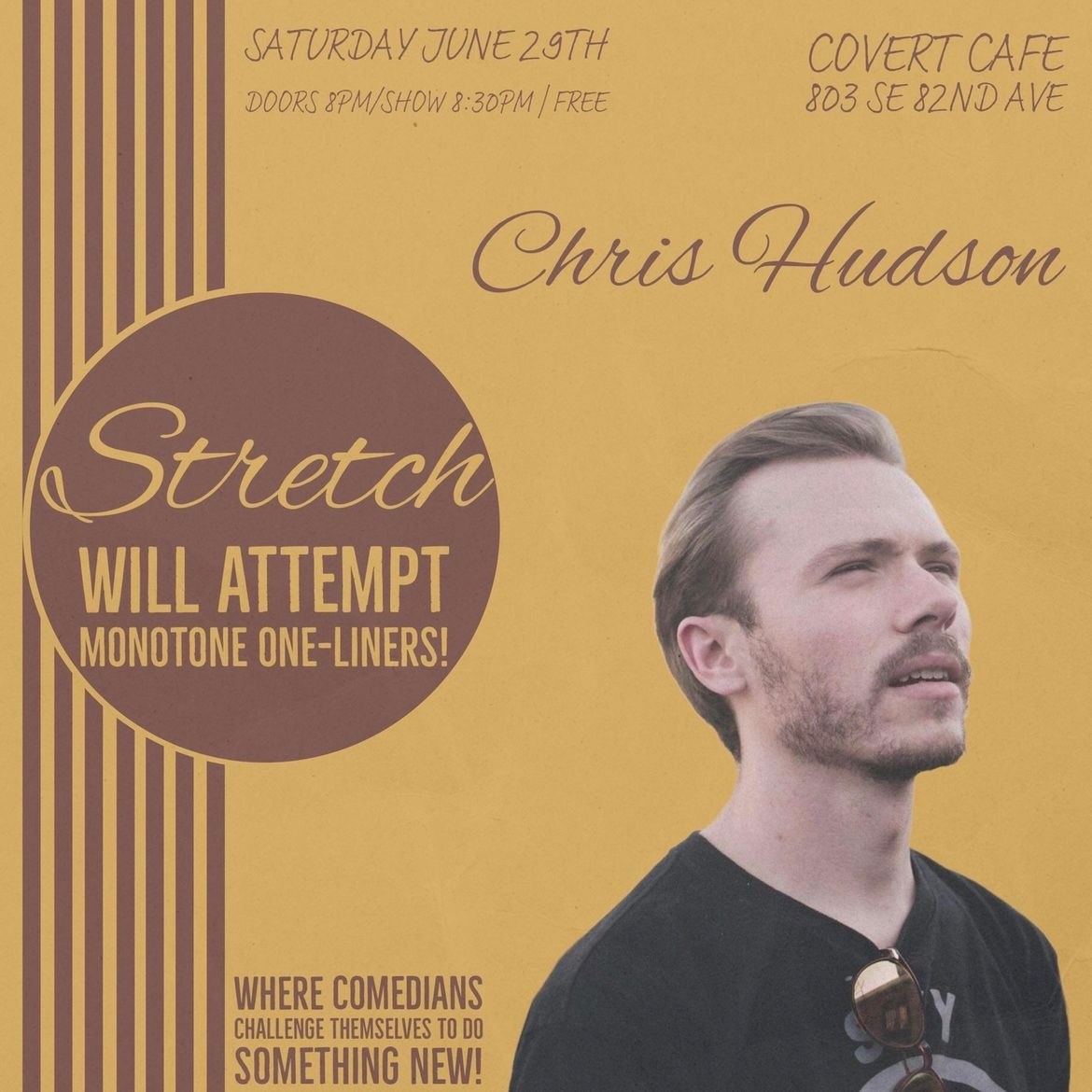 chris hudson comedy stand-up comedy pdx events portland oregon comedian fun