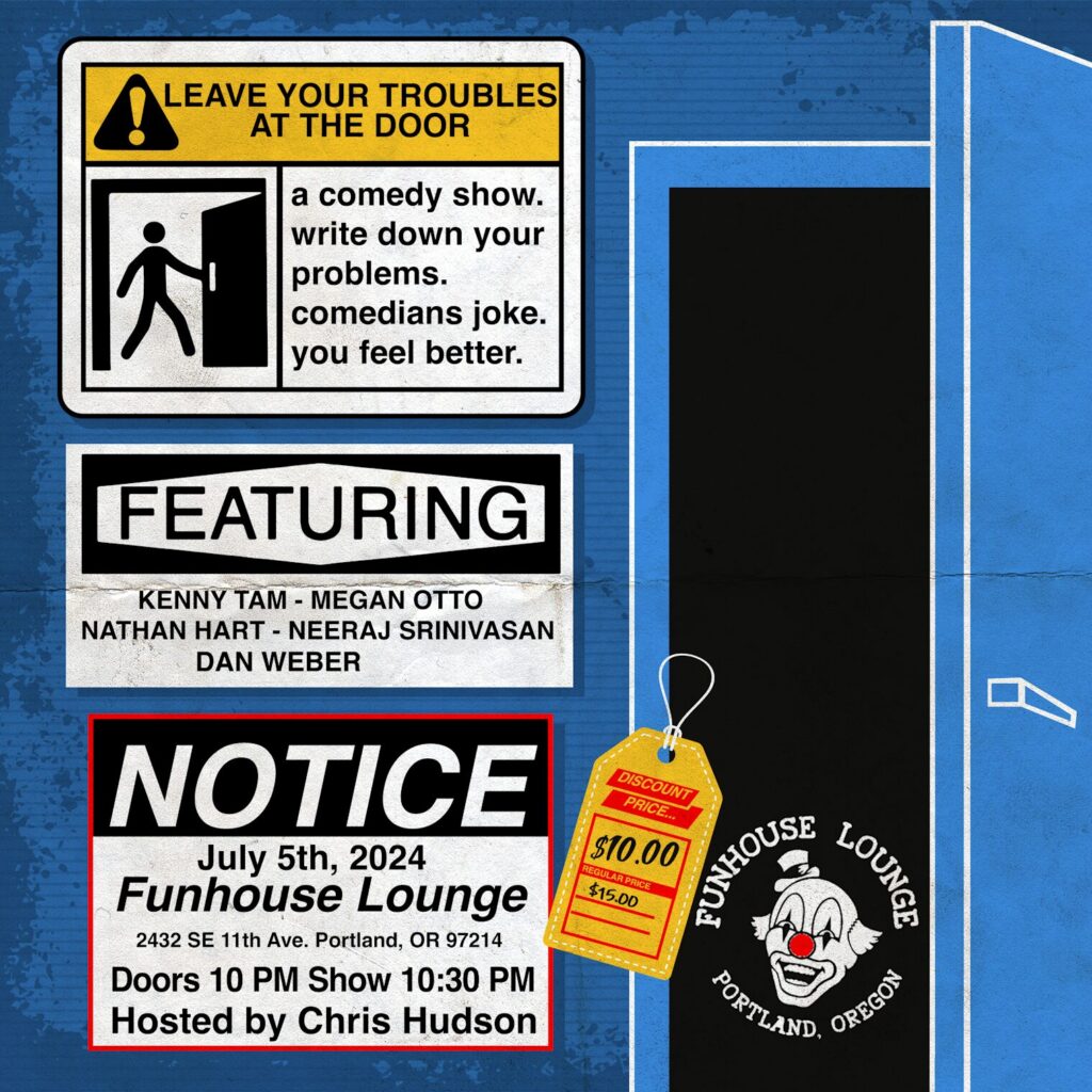 leave your troubles stand-up comedy pdx portland oregon comedy show fun events chris hudson comedian