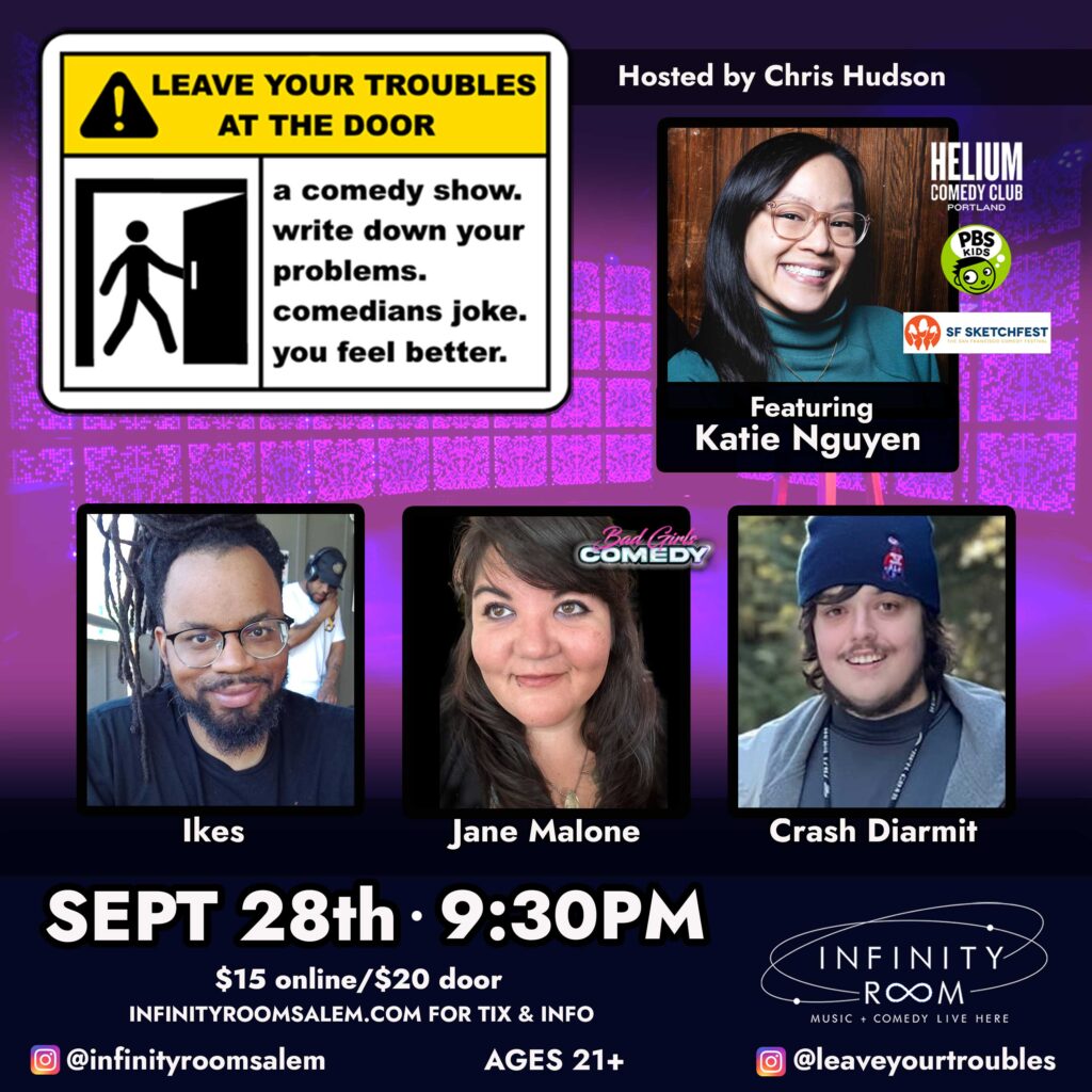 salem oregon events tonight fun interactive comedy stand-up comedy comedians chris hudson fun leave your troubles